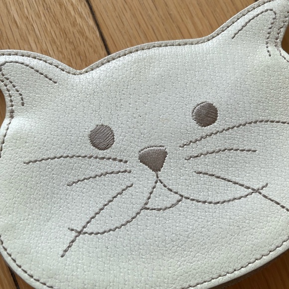 FURLA Leather Cat Coin Purse in Beige (Rare) - Picture 7 of 7